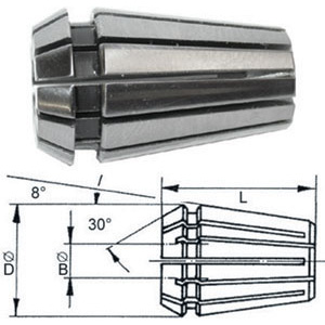 1561GC - PINZE ELASTICHE DI ALTA PRECISIONE A GRANDE ESCURSIONE TIPO ER/ESX A NORMA DIN 6499-B/ISO 15488 - Prod. SCU - Orig. Fahrion